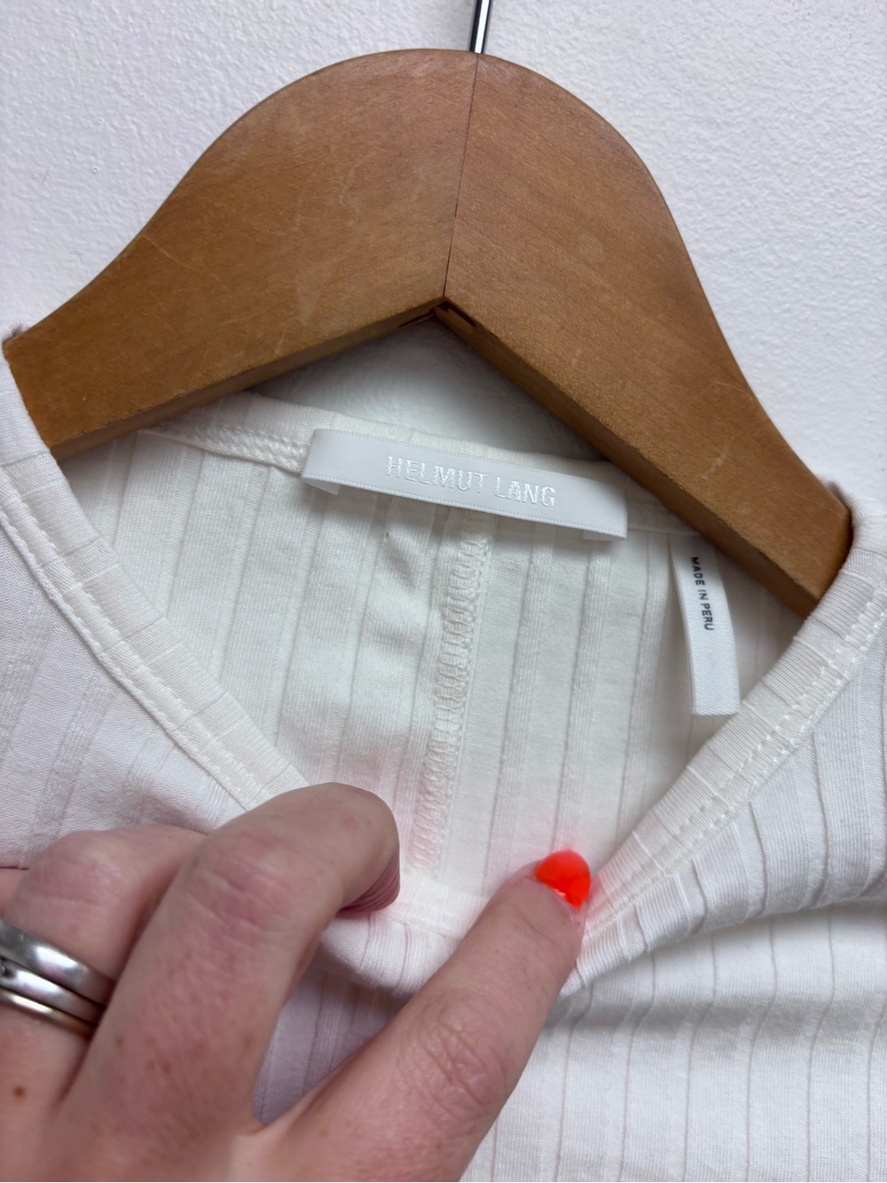 Helmut Lang Luxe Pima Ribbed Top - Picture 11 of 13